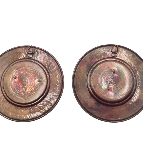 Vintage Peruvian Wall Plates – Handcrafted Copper and Brass Decorative Plates - Picture 7 of 12